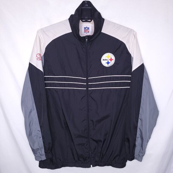 Vintage Pittsburgh Steelers Windbreaker Mens Large Sports Illustrated Full Zip - Picture 1 of 12
